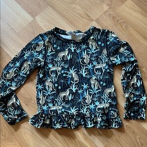 Kids Jungle Print Long Sleeve Top size 8